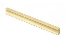 Ручка мебельная алюминиевая GROOVE 160мм/190мм, светлое брашированное золото